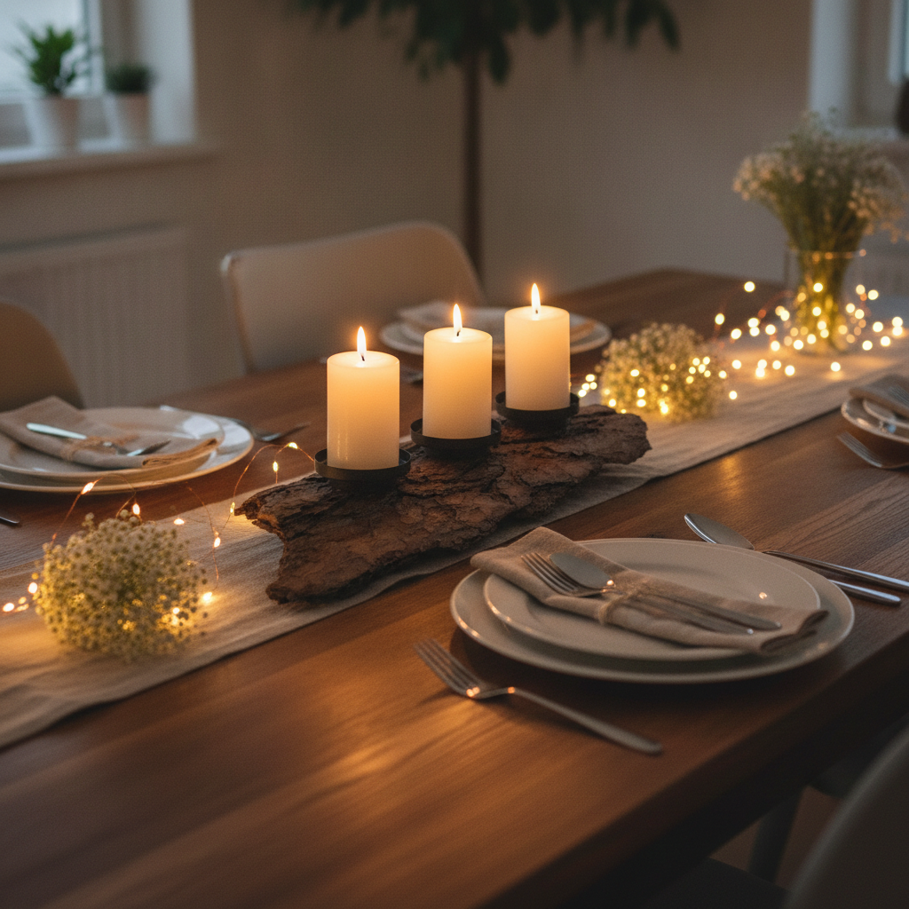 PINE BARK TRIPLE PILLAR CANDLE HOLDER | AURA COLLECTION 002